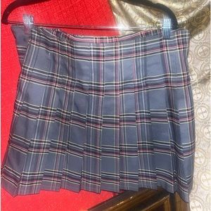 Pleated Skirt Plaid